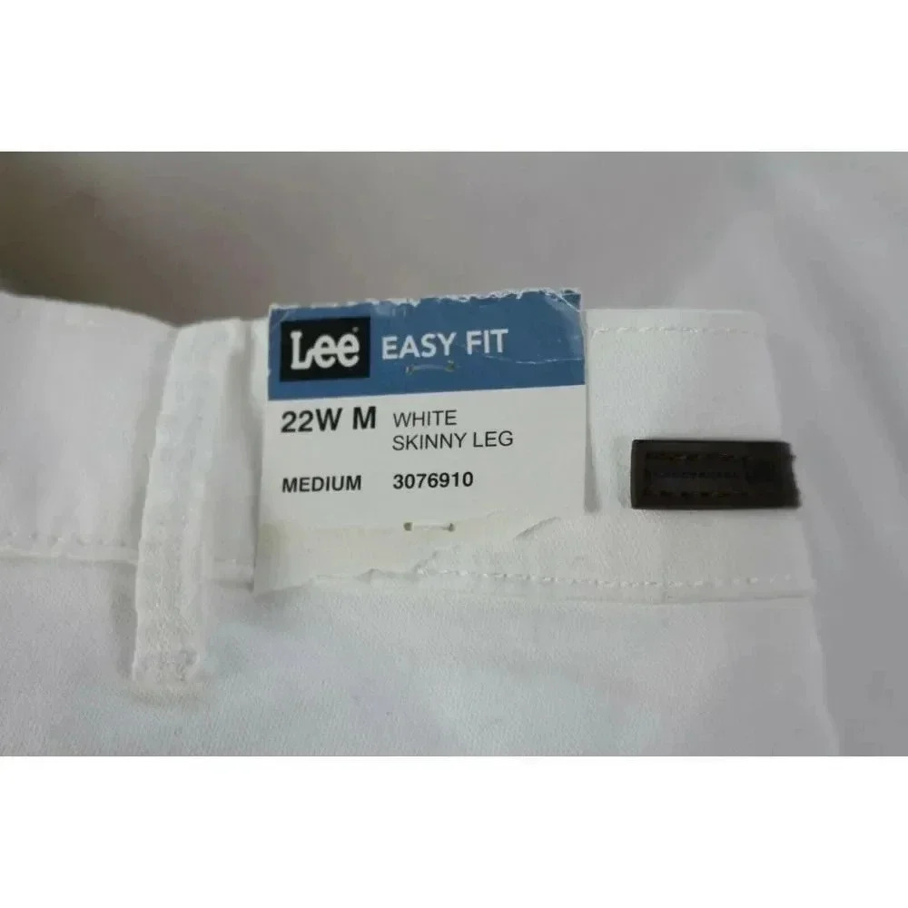 ladies Lee Dungarees white jeans size 22W - Picture 8 of 9